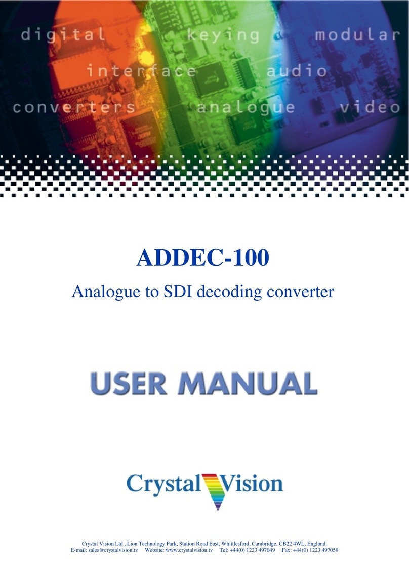Crystal Vision ADDEC-100 Manuel utilisateur