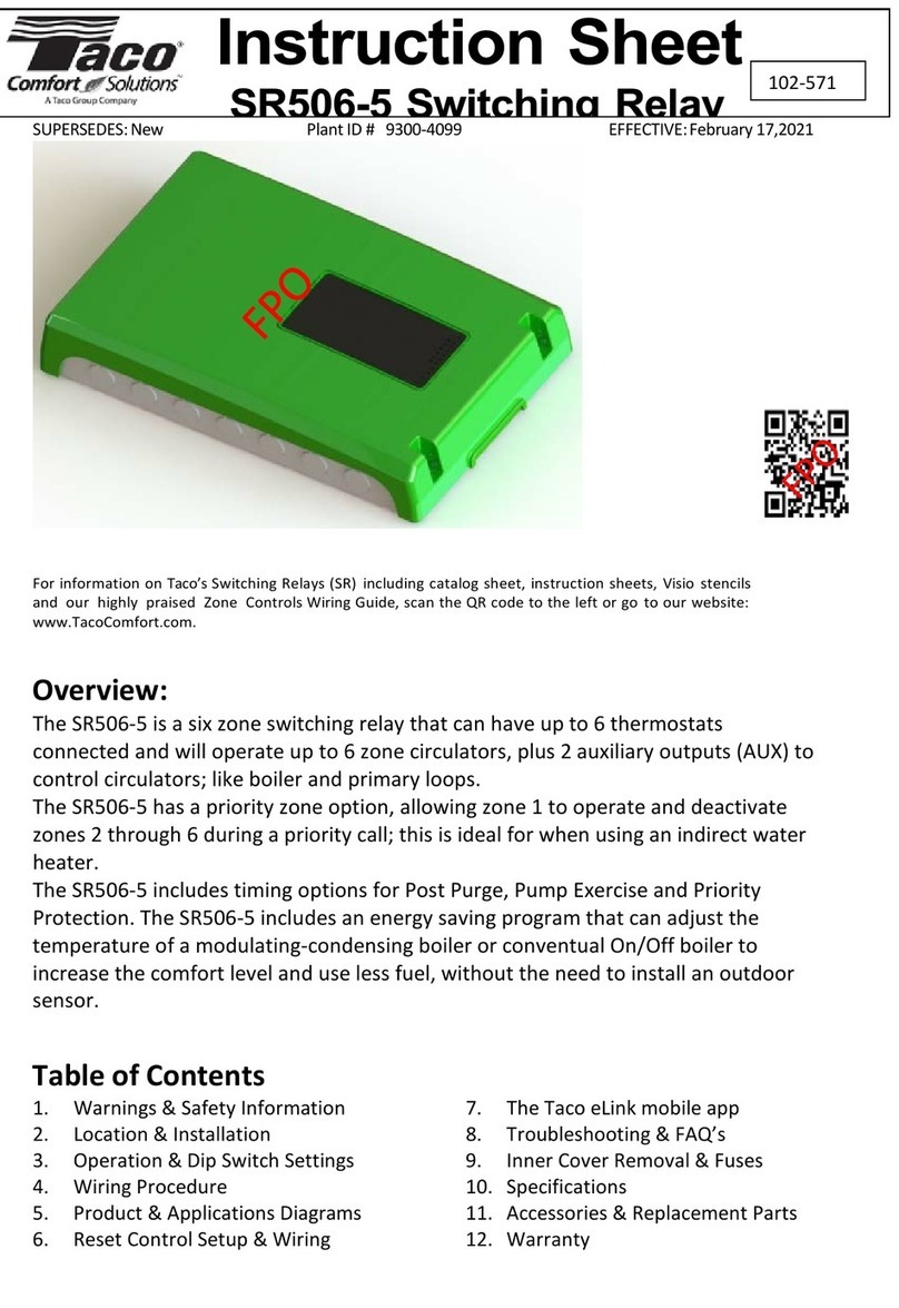 Taco SR506-5 Manuel utilisateur Taco SR506-5 Manuel utilisateur