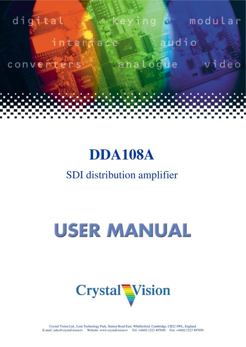 Crystal Vision DDA108A Manuel utilisateur