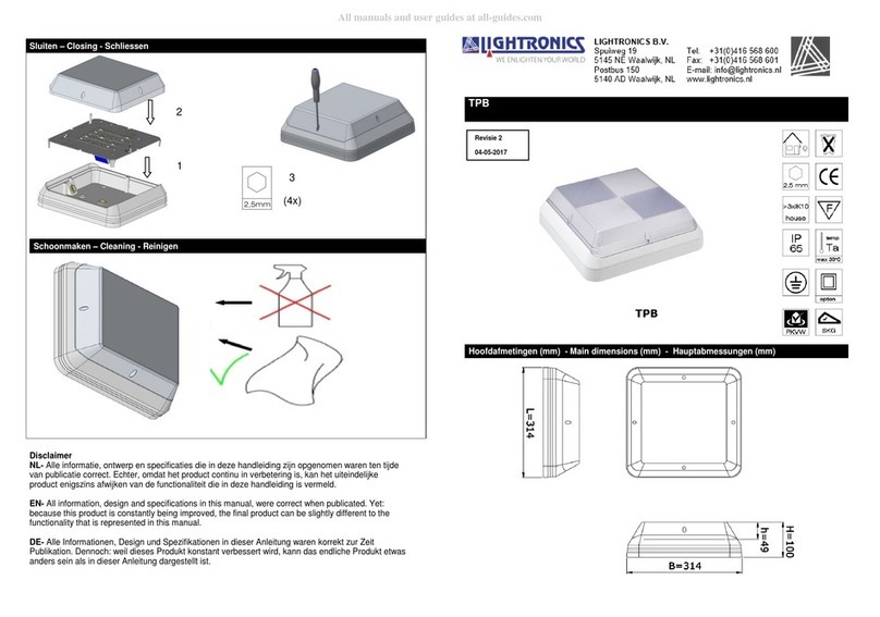 Lightronics TPB Manuel utilisateur