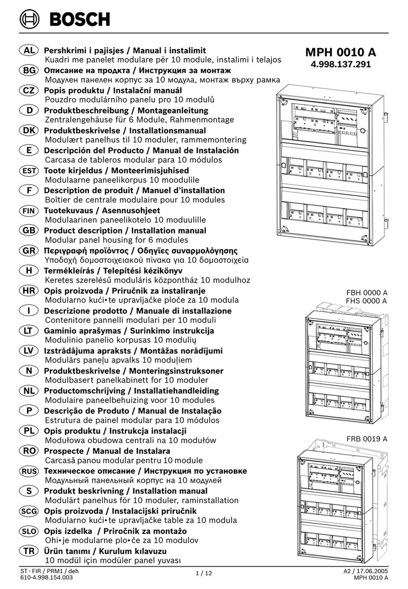 Bosch MPH 0010 A Instructions d'installation