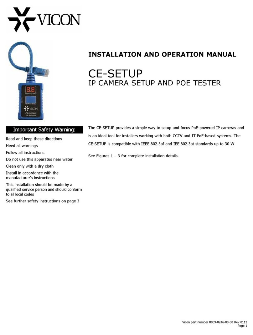 Vicon CE-SETUP Manuel utilisateur