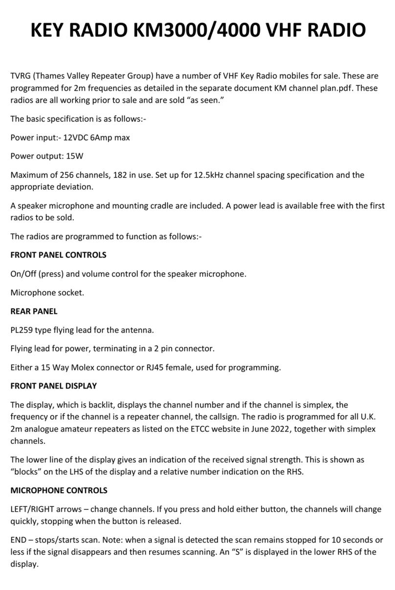 KEY KM3000 Manuel utilisateur KEY KM3000 Manuel utilisateur