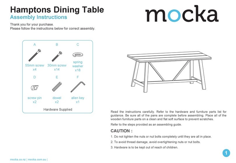 Mocka Hamptons Manuel utilisateur