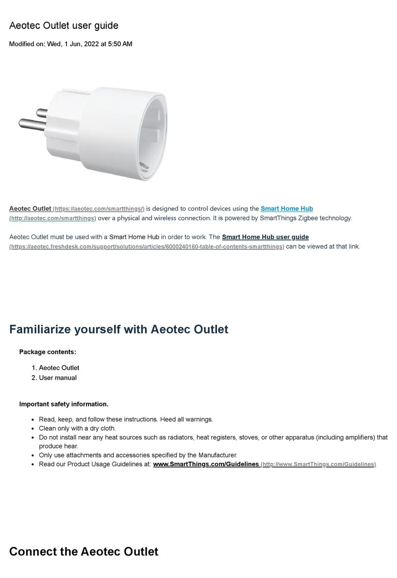 Aeotec Outlet Manuel utilisateur