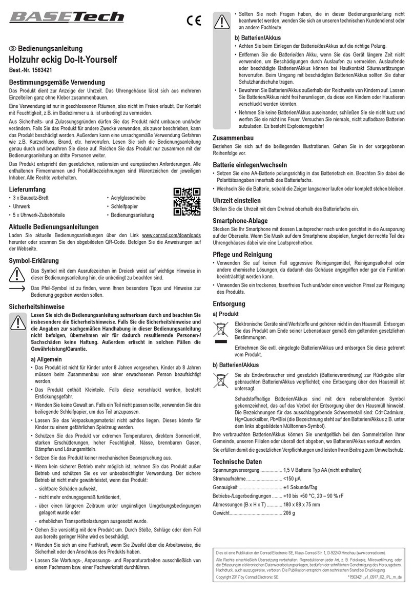 BASETech 1563421 Manuel utilisateur