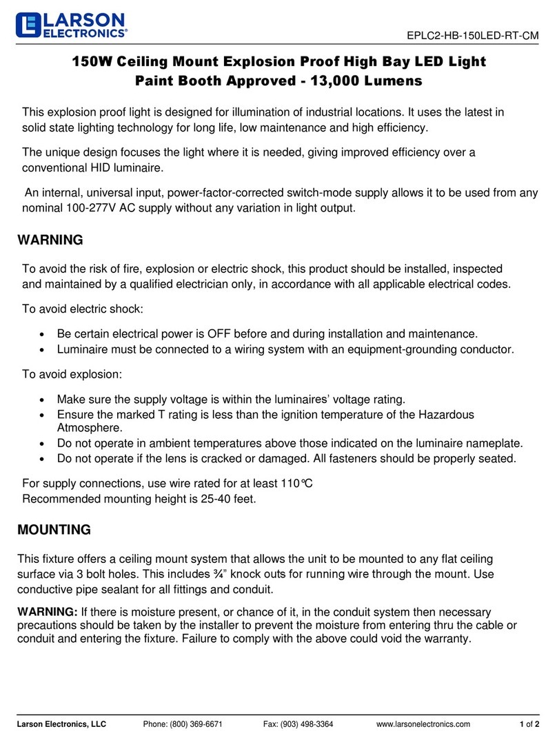 Larson Electronics EPLC2-HB-150LED-RT-CM Manuel utilisateur