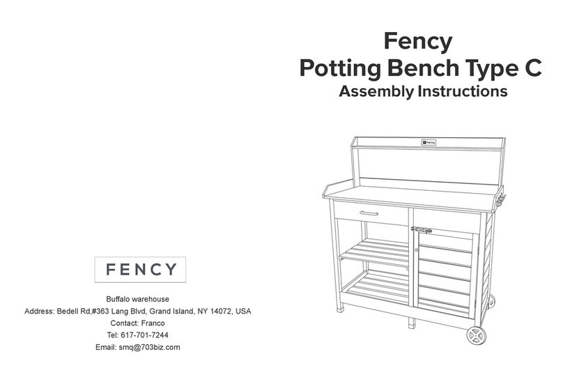 Fency Potting Bench Type C Manuel utilisateur