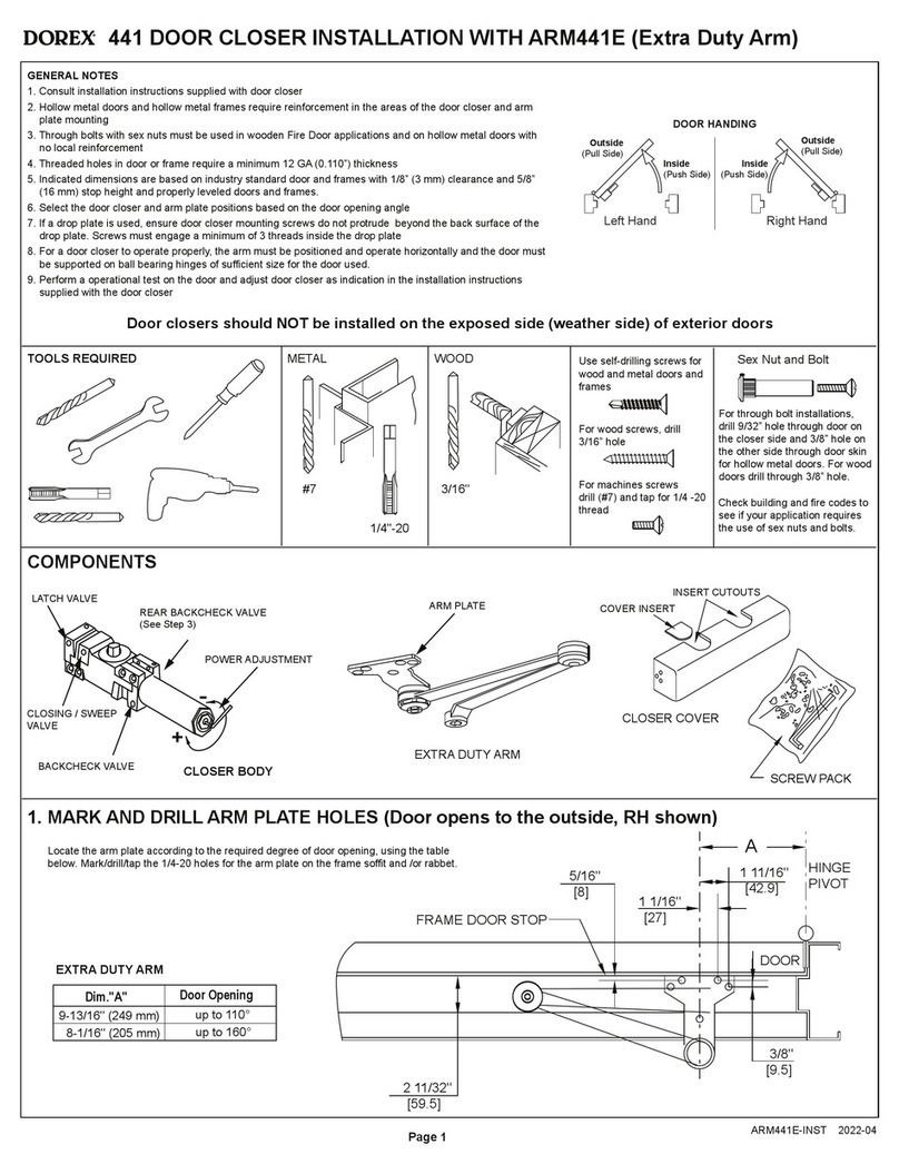Dorex 441 Manuel utilisateur Dorex 441 Manuel utilisateur