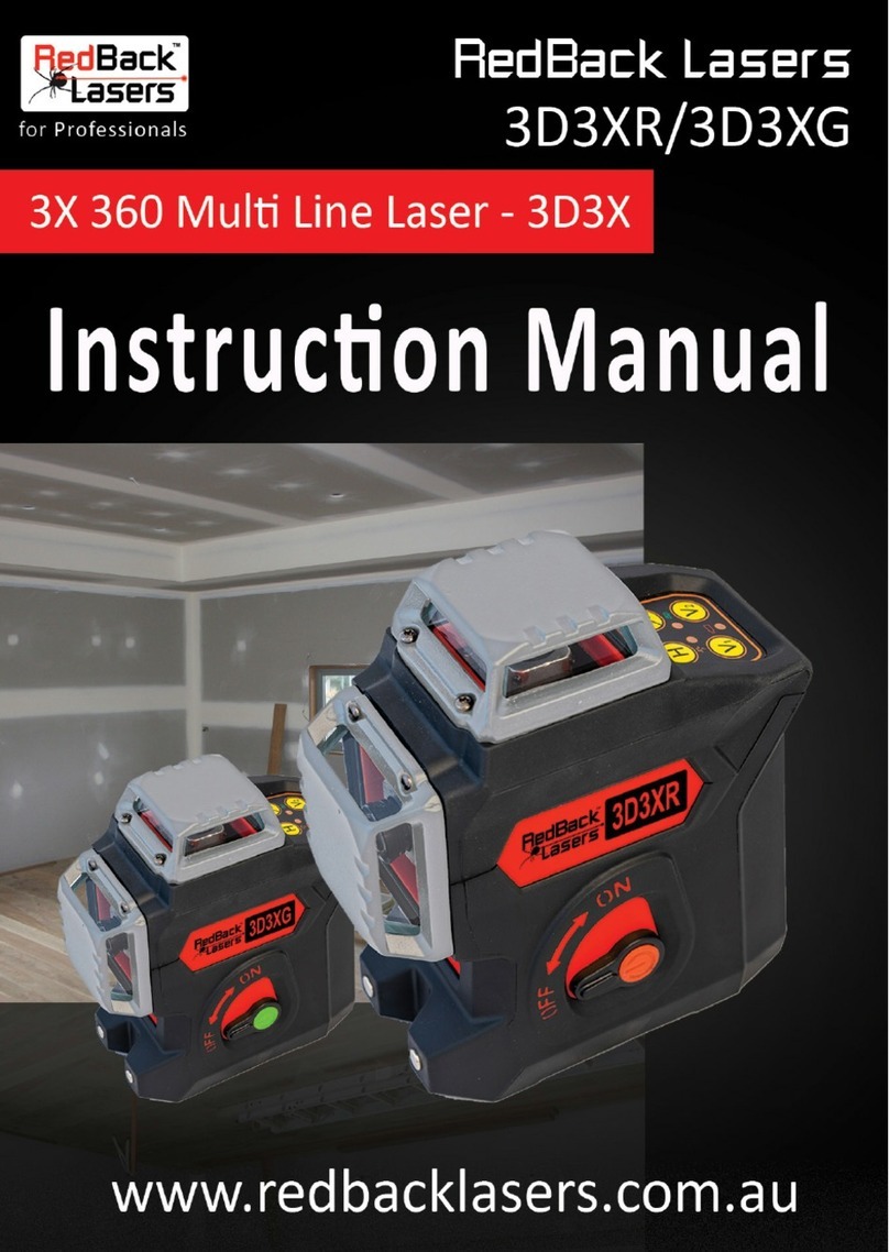 RedBack Lasers 3D3XR Manuel utilisateur