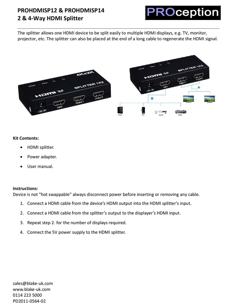 PROception PROHDMISP12 Manuel utilisateur