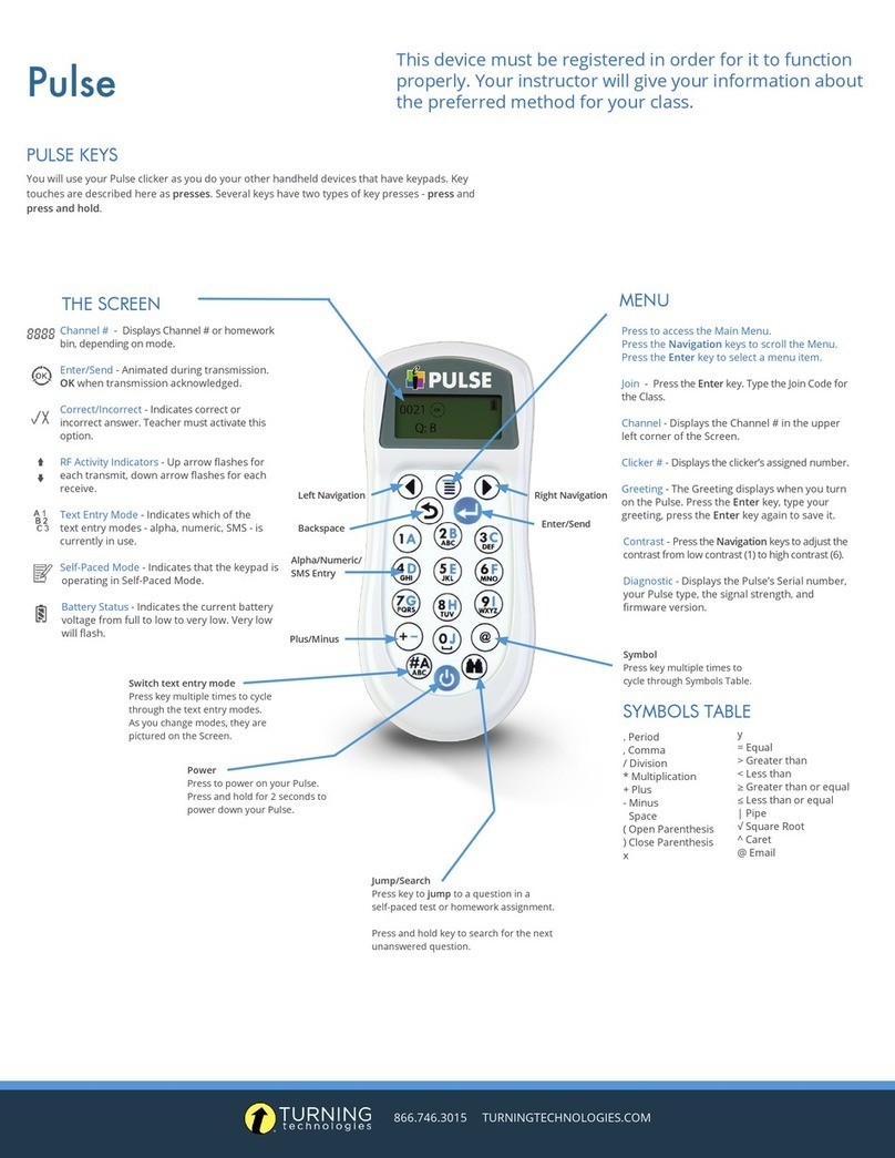 Turning Technologies Pulse Manuel utilisateur