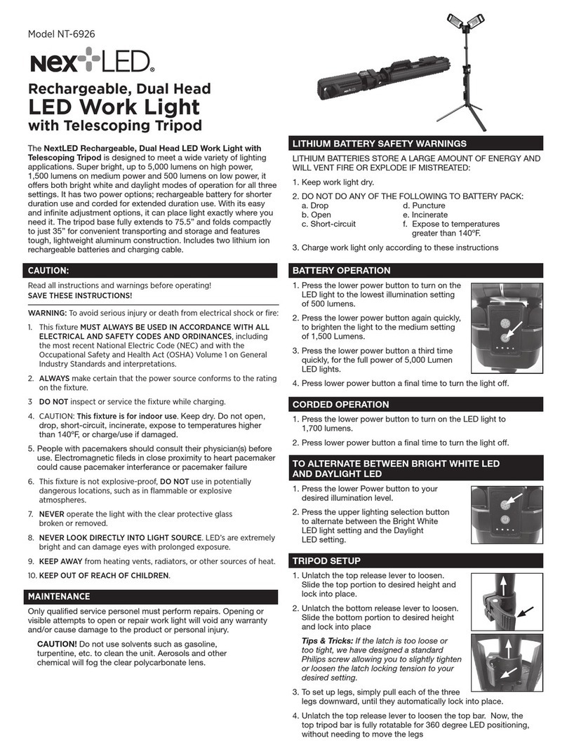 NEXTLED NT-6926 Manuel utilisateur NEXTLED NT-6926 Manuel utilisateur