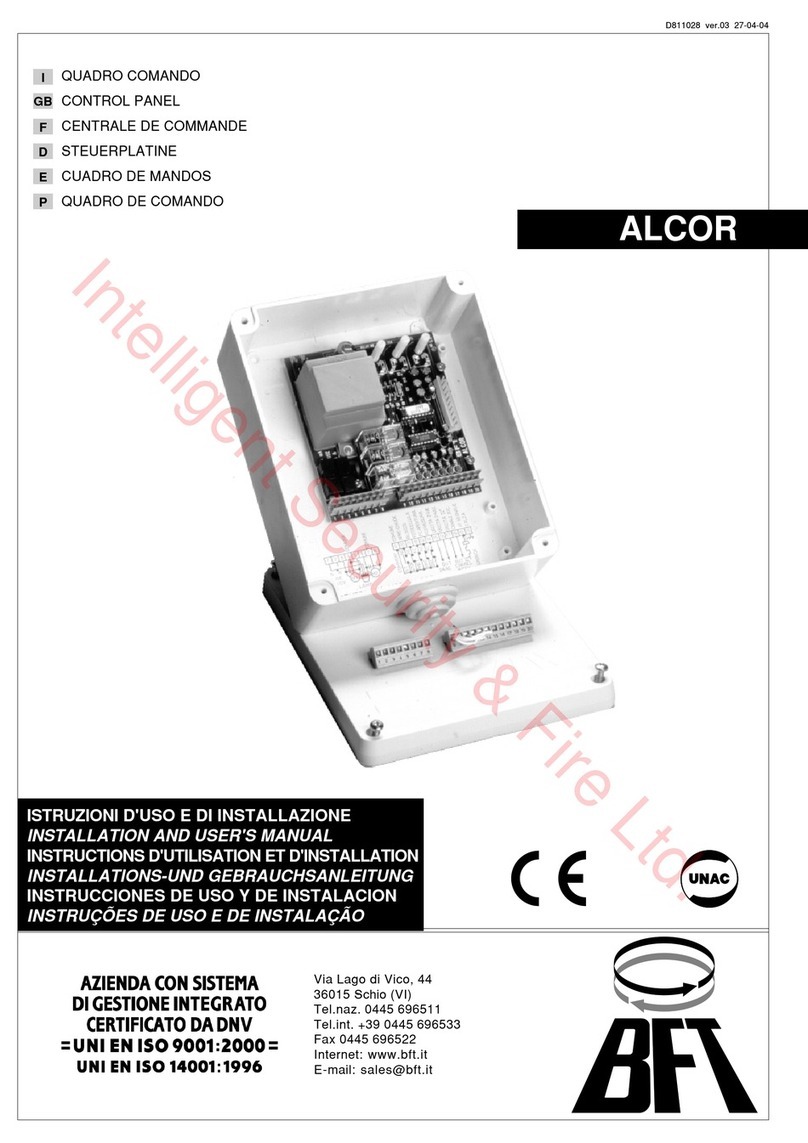 BFT ALCOR Manuel utilisateur