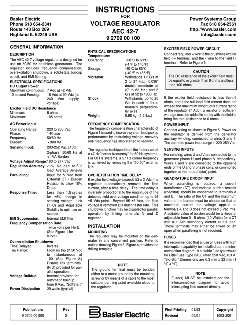 Basler AEC 42-7 Manuel utilisateur