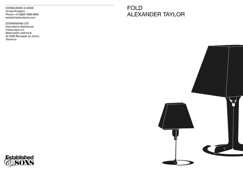 Established & Sons FOLD T1 Manuel utilisateur Established & Sons FOLD T1 Manuel utilisateur