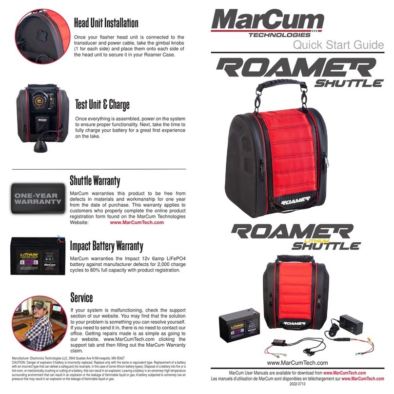 Marcum Technologies ROAMER SHUTTLE Manuel utilisateur Marcum Technologies ROAMER SHUTTLE Manuel utilisateur
