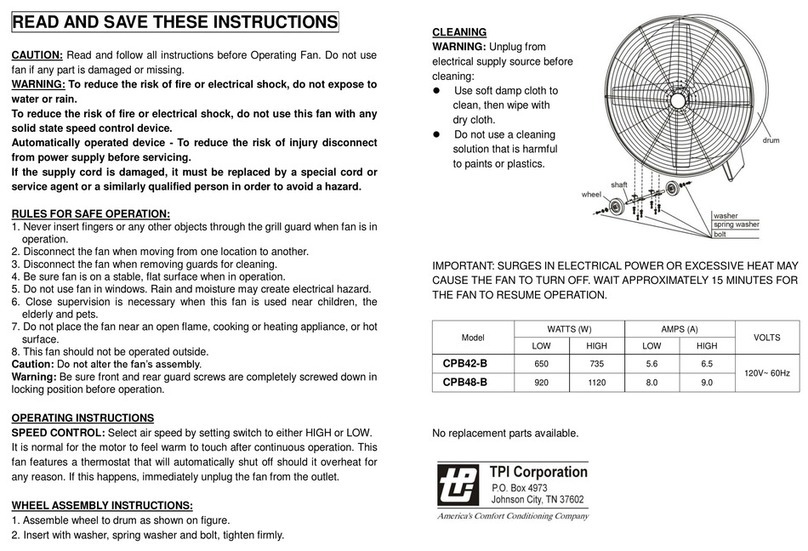 TPI CPB42-B Manuel utilisateur TPI CPB42-B Manuel utilisateur