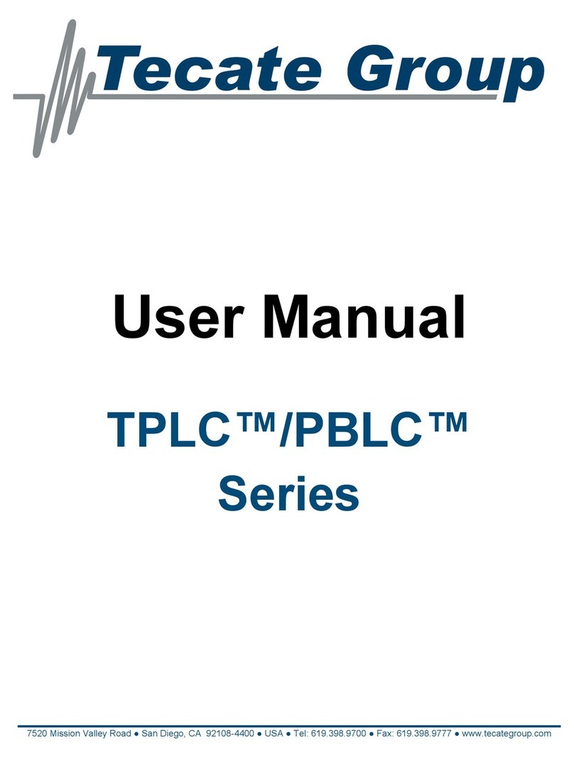 Tecate TPLC Series Manuel utilisateur