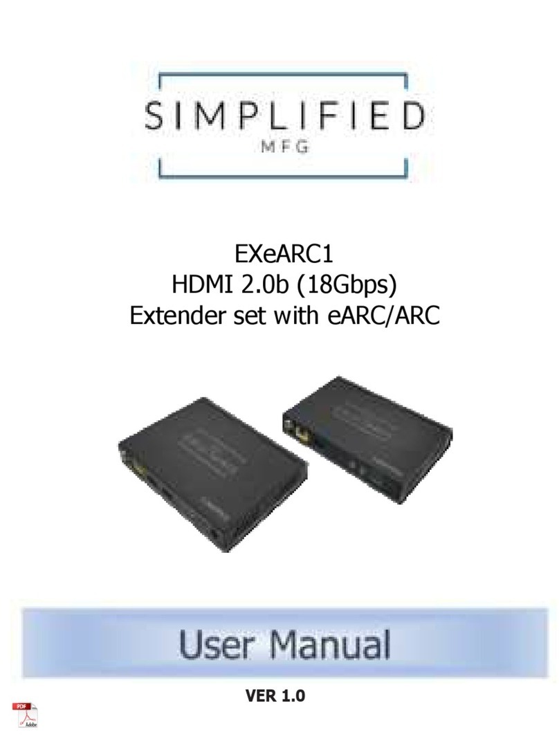 Simplified MFG EXeARC1 Manuel utilisateur