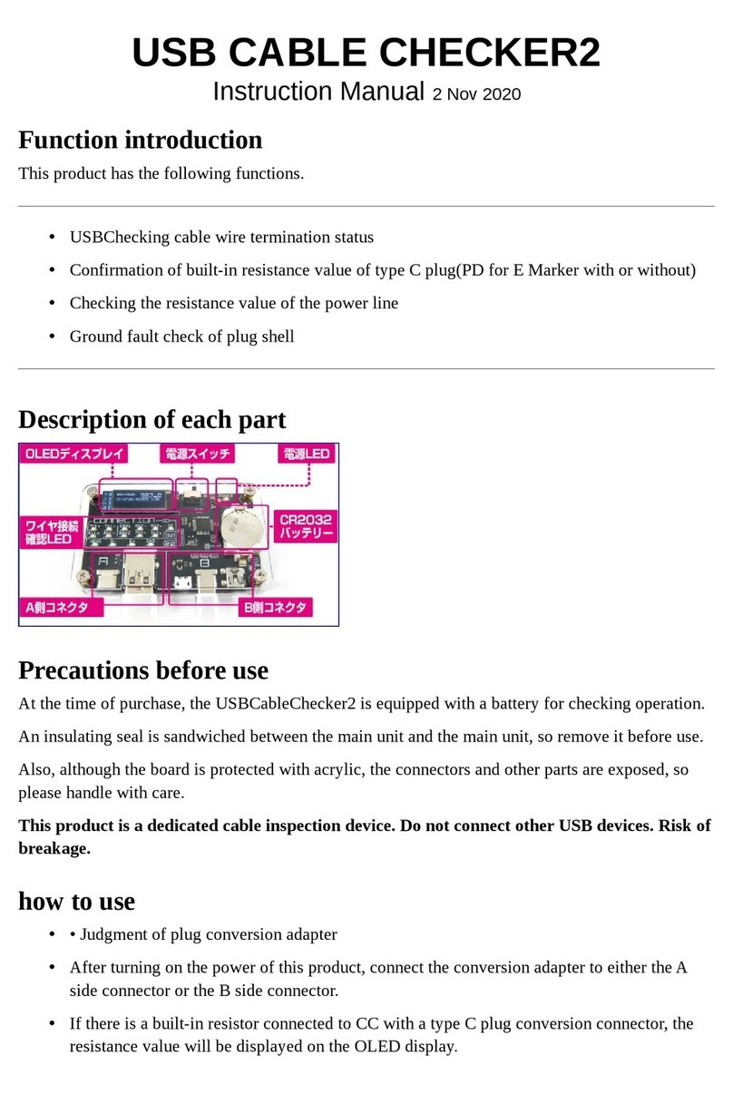 Bit Trade One USB Cable Checker2 Manuel utilisateur
