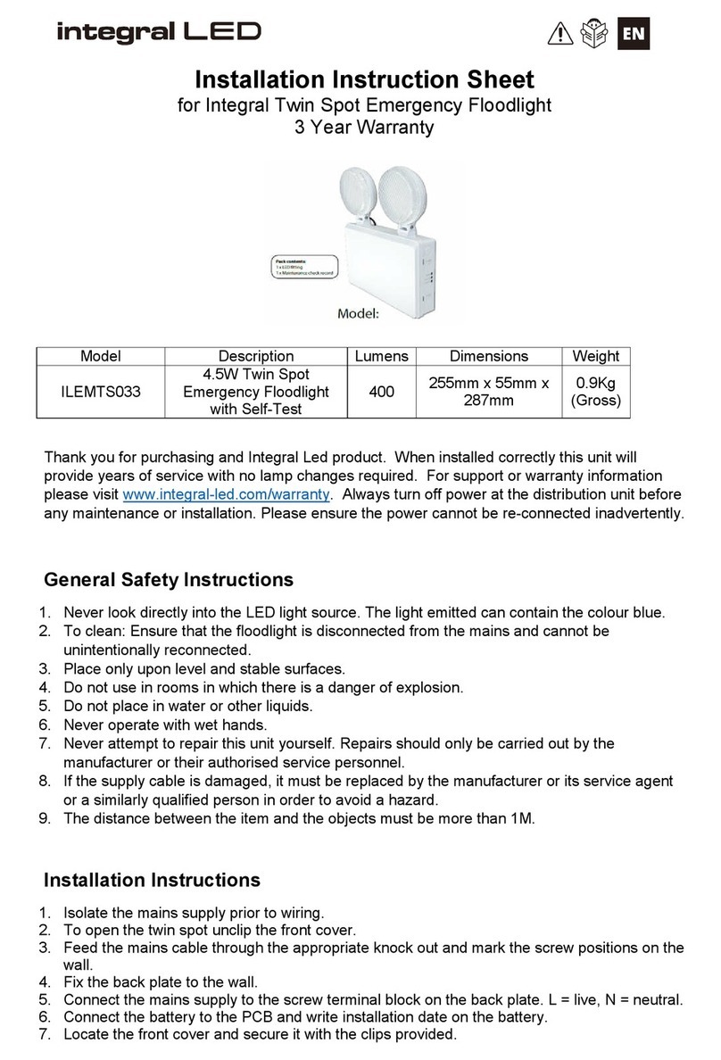Integral LED ILEMTS033 Manuel utilisateur
