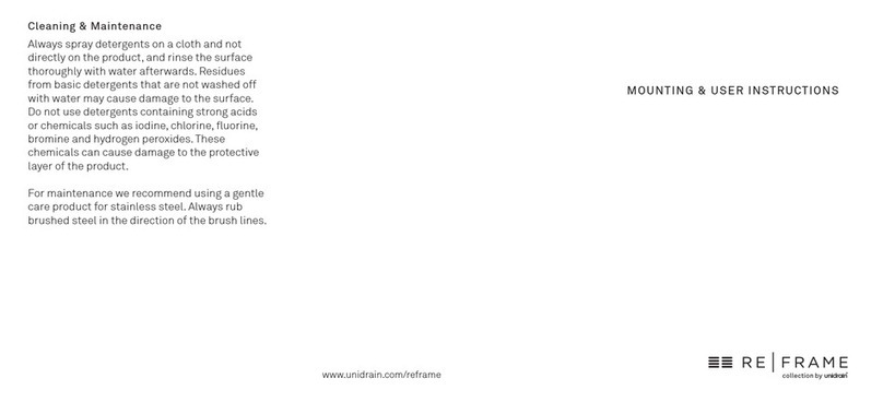 unidrain Reframe 7142 Manuel utilisateur