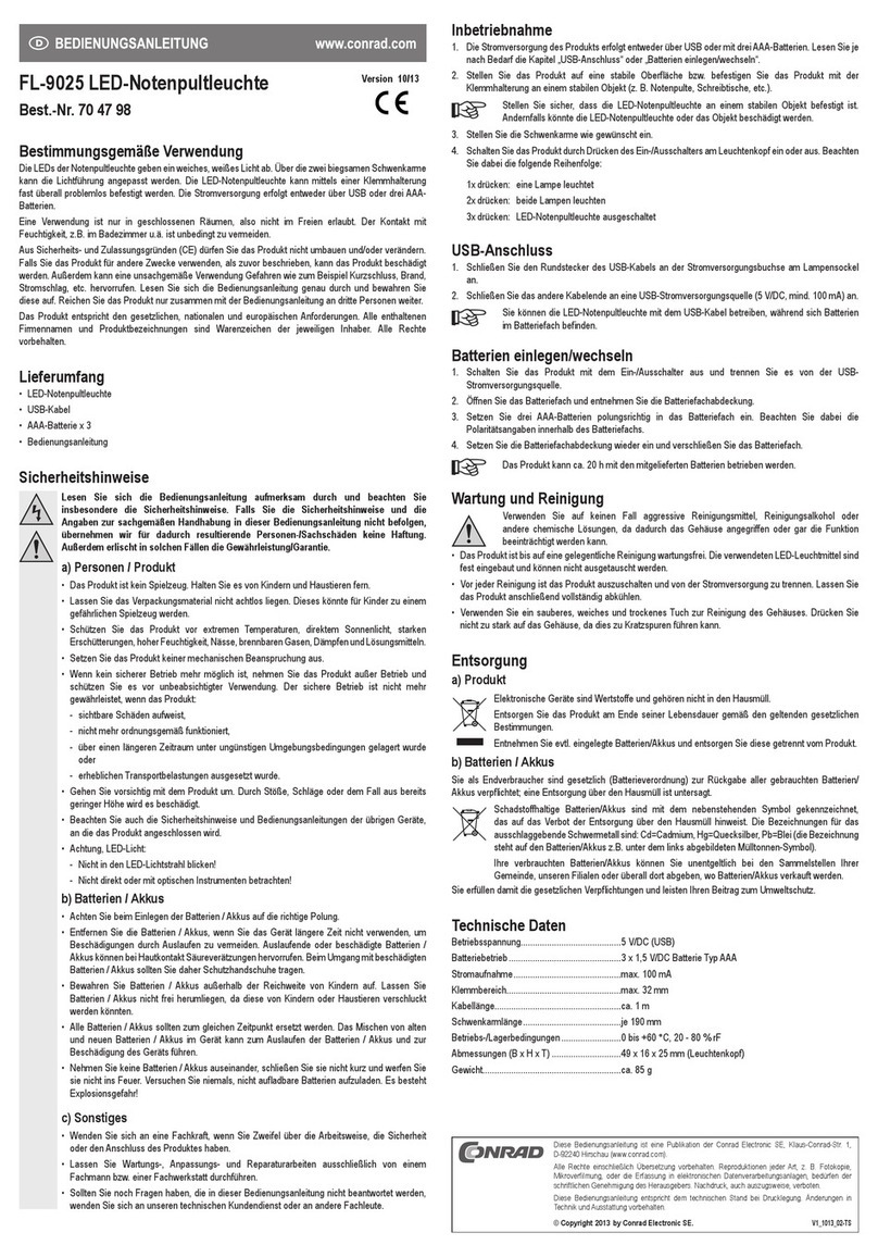 Conrad FL-9025 Manuel utilisateur