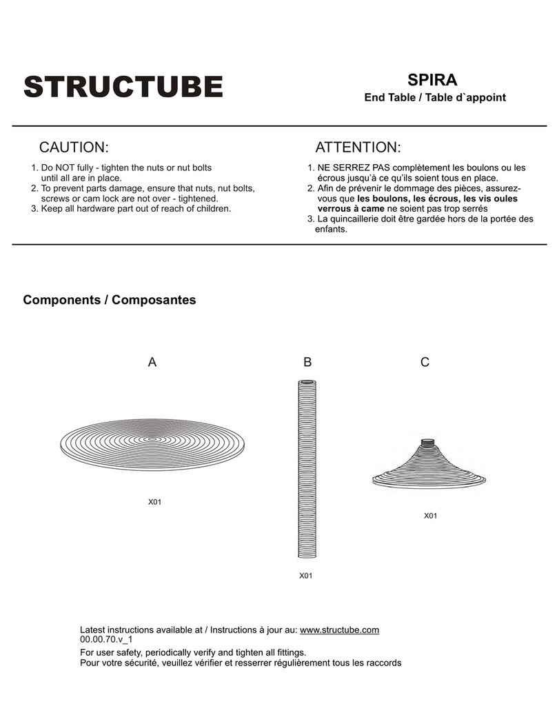 STRUCTUBE SPIRA Manuel utilisateur