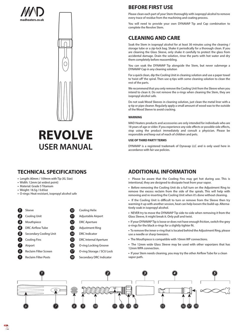 MAD REVOLVE Manuel utilisateur MAD REVOLVE Manuel utilisateur