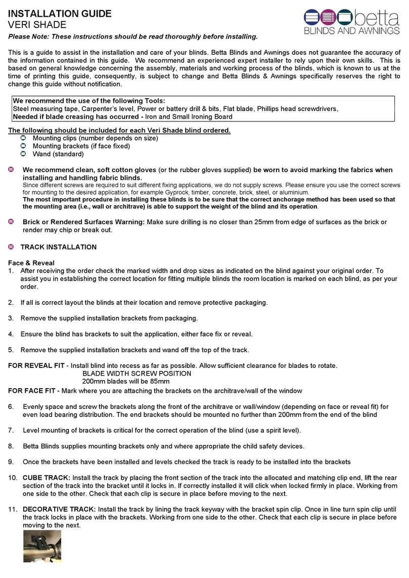 Betta VERI Manuel utilisateur Betta VERI Manuel utilisateur