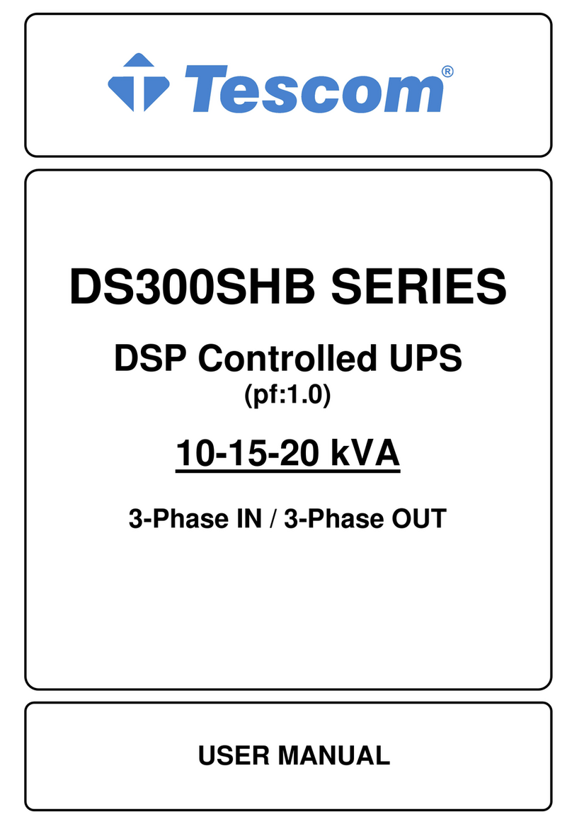 Tescom DS300SHB Series Manuel utilisateur