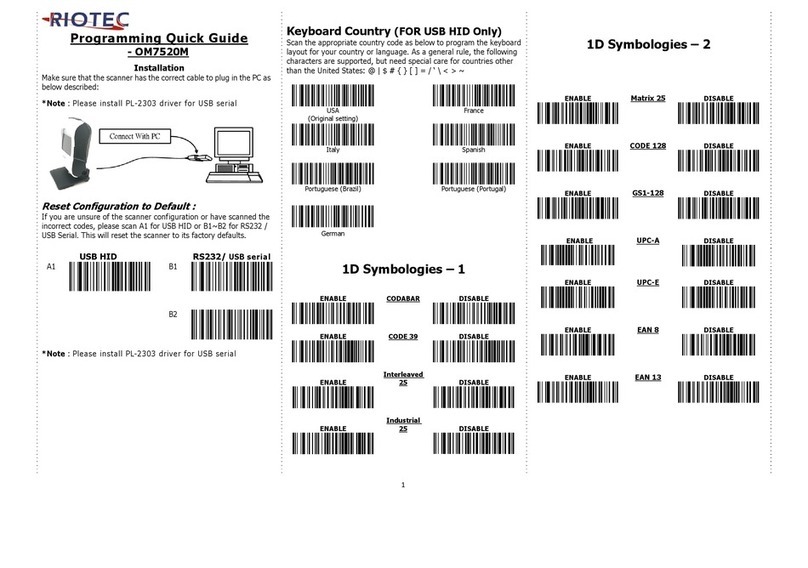 RIOTEC OM7520M Manuel utilisateur RIOTEC OM7520M Manuel utilisateur