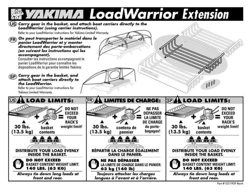 Yakima LoadWarrior Extension Manuel utilisateur