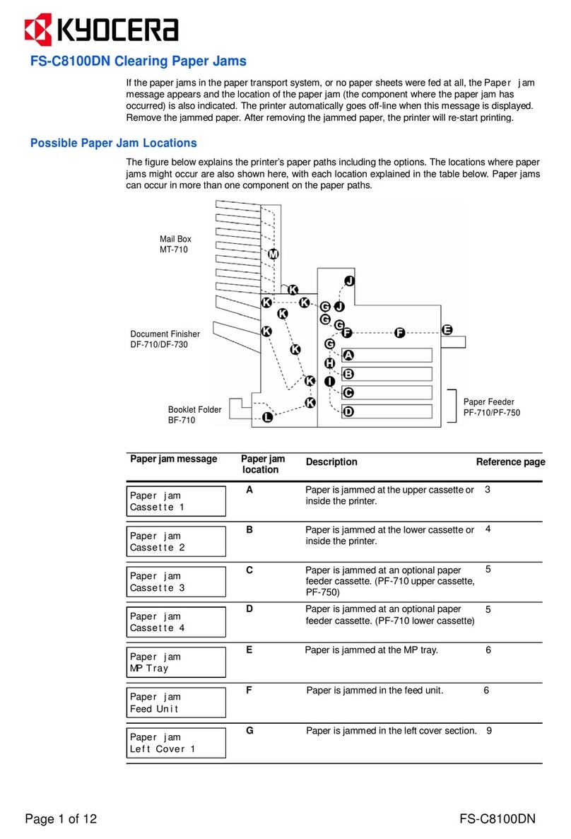 Kyocera KYOCERA FS-C8100DN Manuel utilisateur