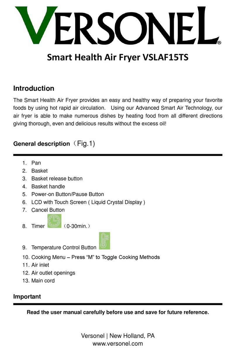 Versonel VSLAF15TS Manuel utilisateur Versonel VSLAF15TS Manuel utilisateur