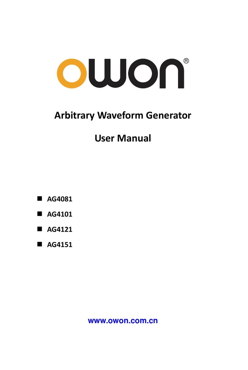 Owon AG4081 Manuel utilisateur Owon AG4081 Manuel utilisateur