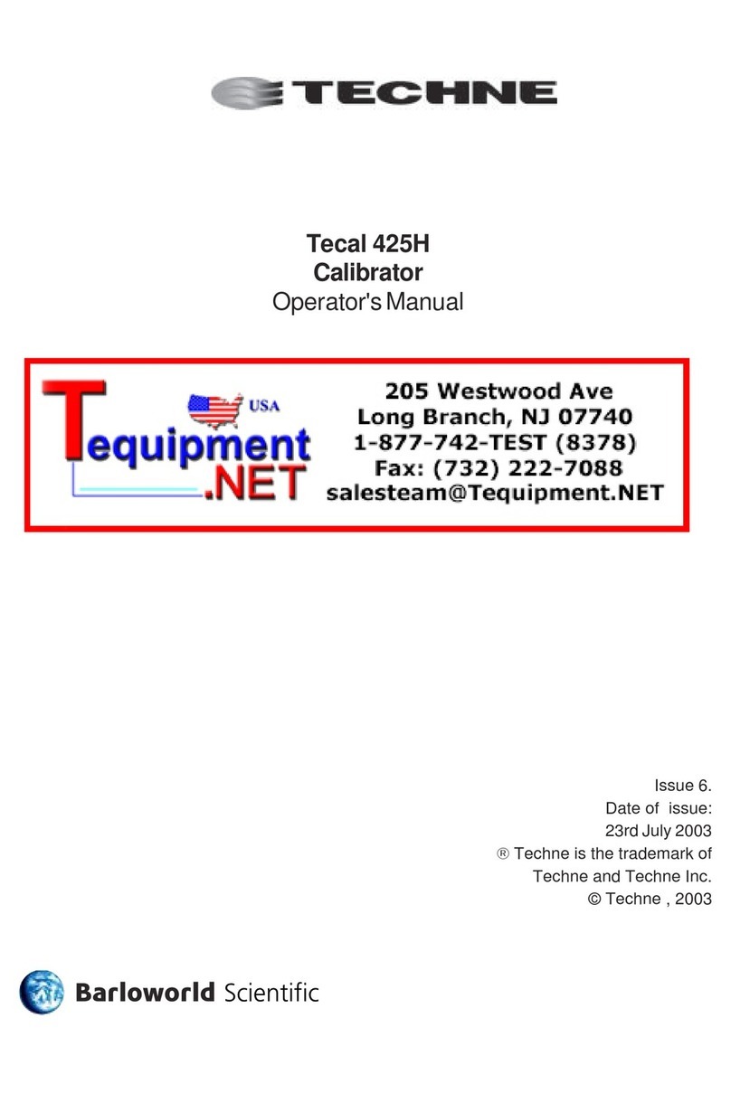 Techne 425H Manuel utilisateur Techne 425H Manuel utilisateur