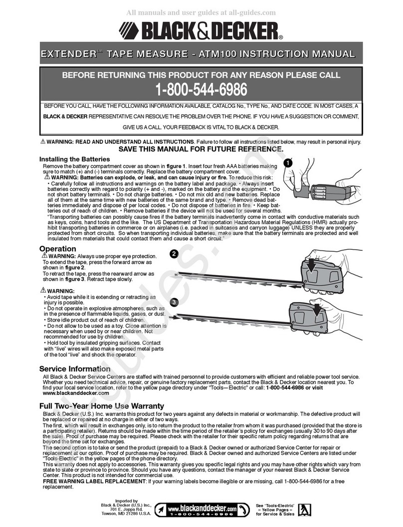 Black & Decker EXTENDER ATM100 Manuel utilisateur