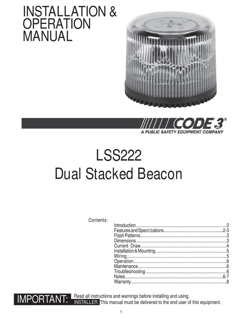Code 3 LSS222 Manuel utilisateur