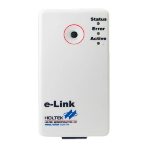 Holtek e-Link Manuel utilisateur