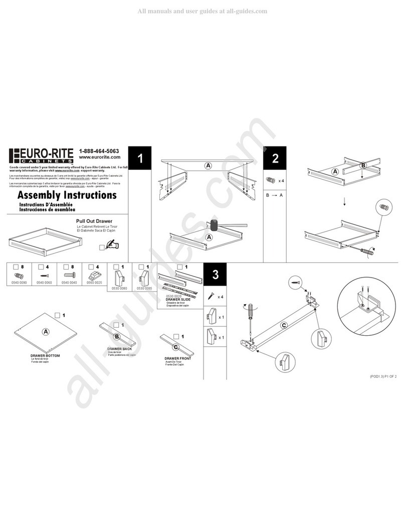 Euro-Rite Cabinets Pull Out Drawer Manuel utilisateur