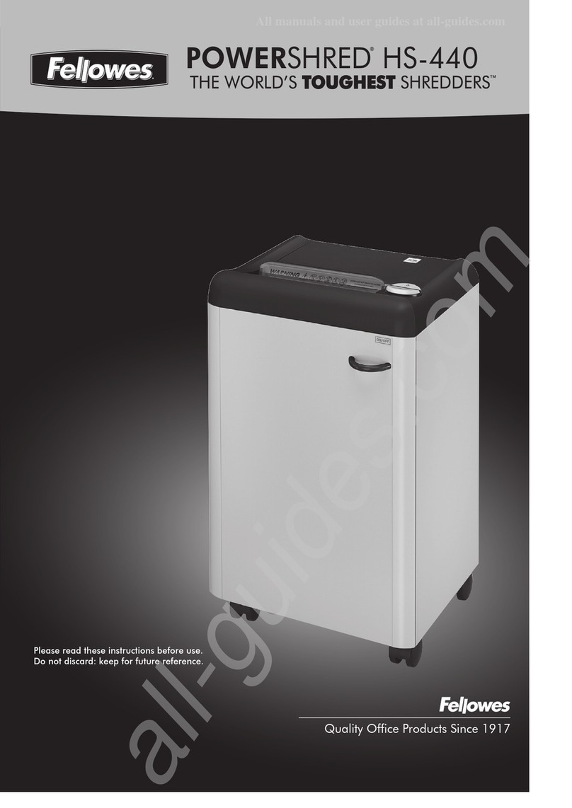 Fellowes POWERSHRED HS-440 Manuel utilisateur