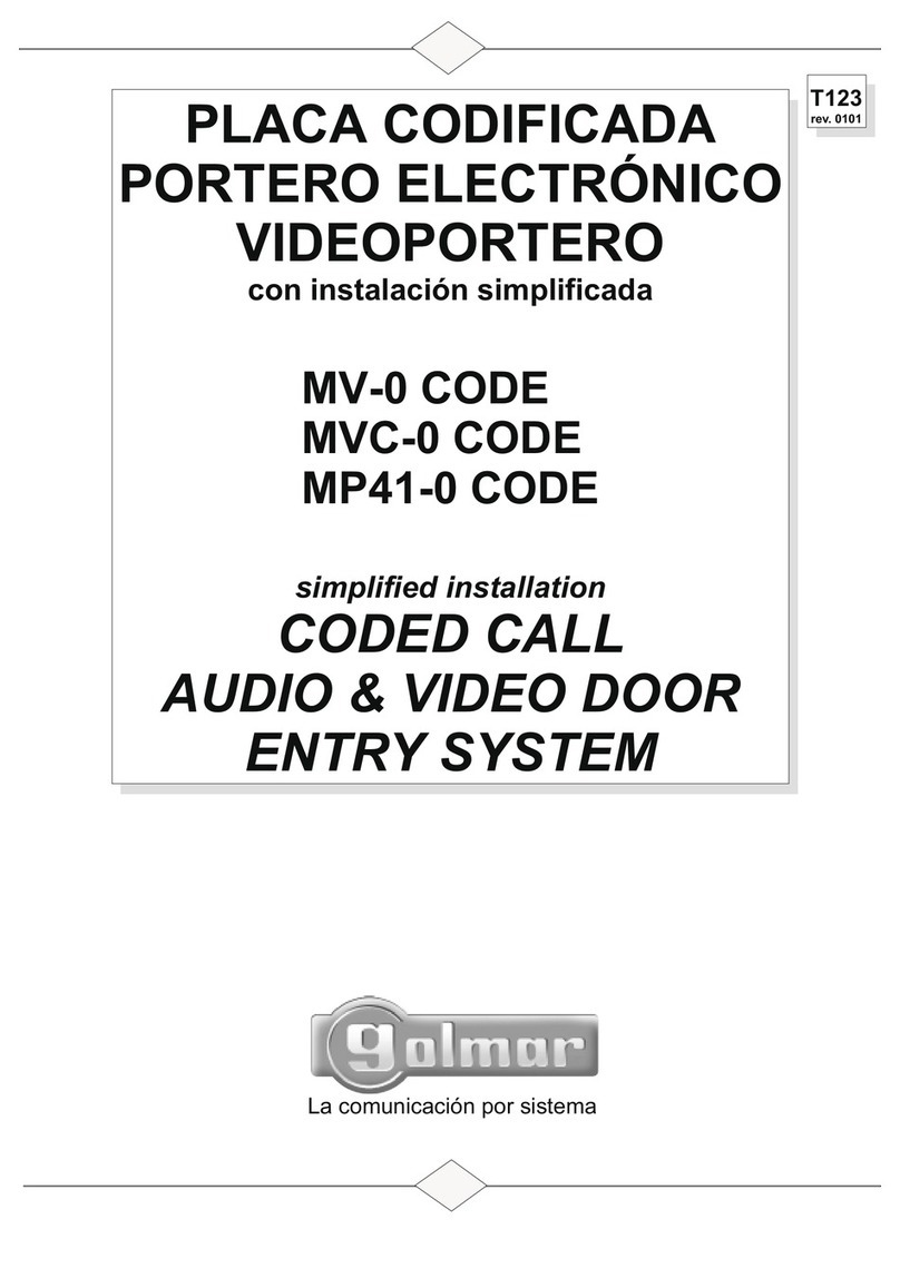 galmar MV-0 CODE Manuel utilisateur