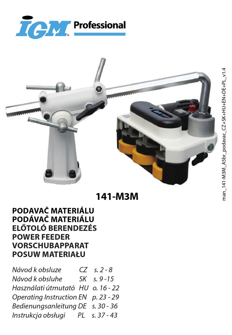IGM Professional 141-M3M Manuel utilisateur