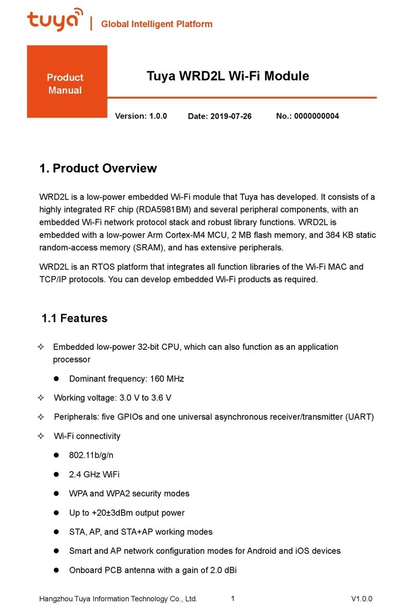 TUYA WRD2L Manuel utilisateur