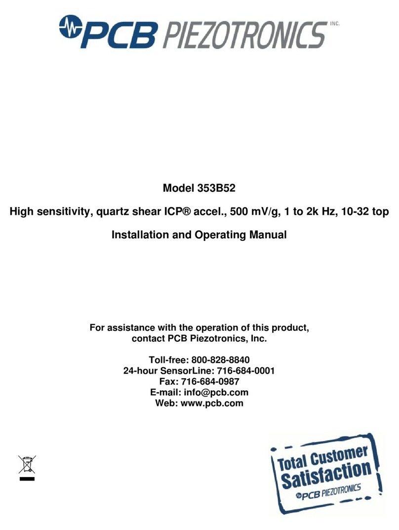 PCB Piezotronics 353B52 Manuel utilisateur