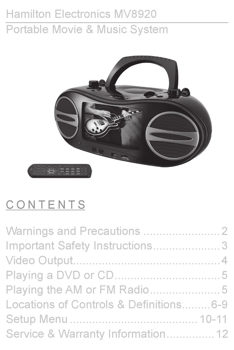 Hamilton Electronics MV8920 Manuel utilisateur Hamilton Electronics MV8920 Manuel utilisateur