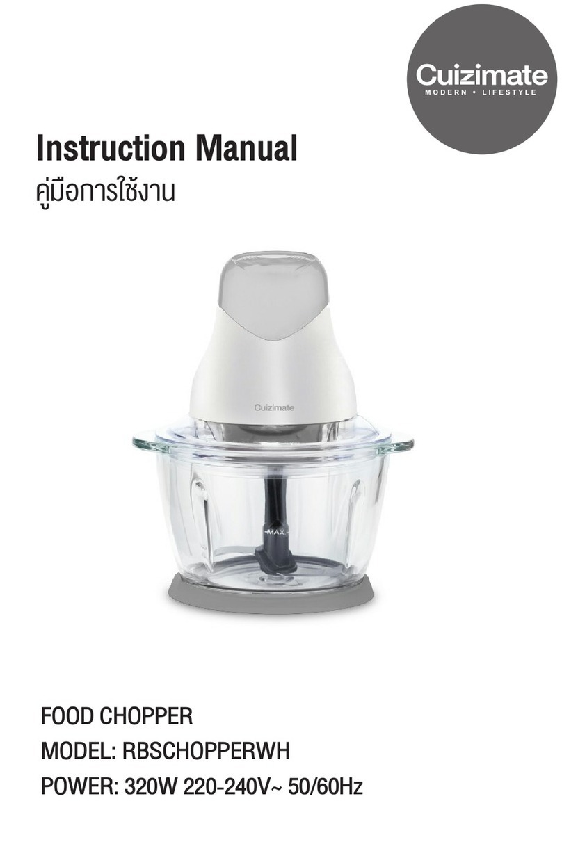 Cuizimate RBSCHOPPERWH Manuel utilisateur
