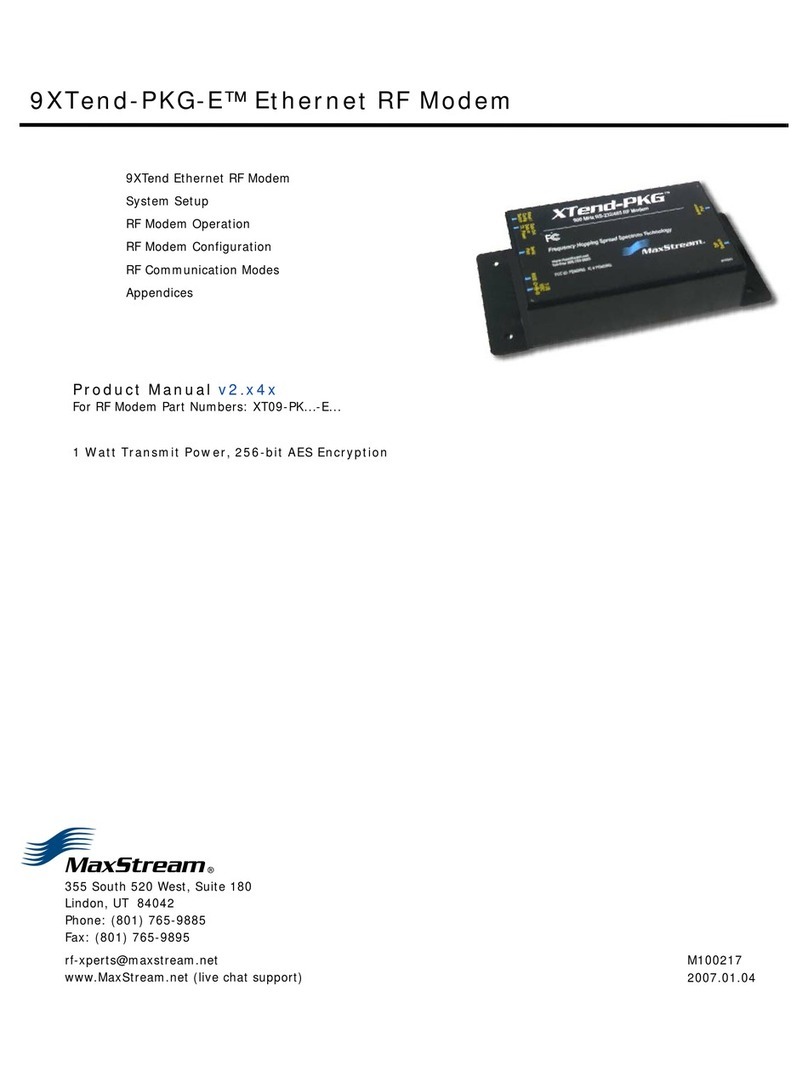 MaxStream XT09-SI-MESH Manuel utilisateur MaxStream XT09-SI-MESH Manuel utilisateur